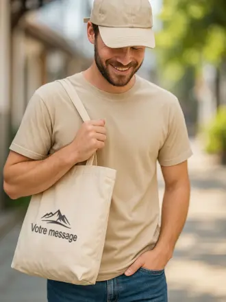 Tote Bag Gastronomique Brode - Coton Bio Ma Table Mon Jardin